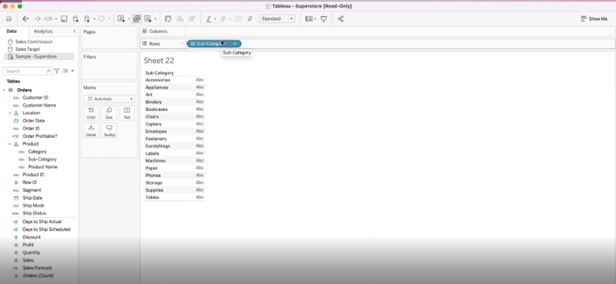 Dual axis chart in Tableau